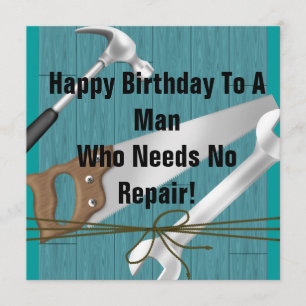 Invitation MODÈLE d'invitations des outils des hommes