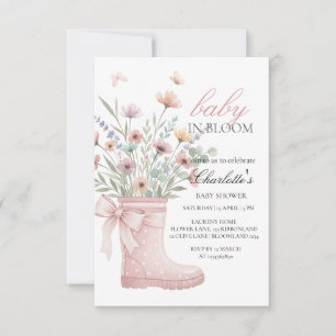 Invitation modèle d'invitations florales de fleurs sauvages p