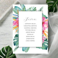 Modèle du tableau de mariage de destination