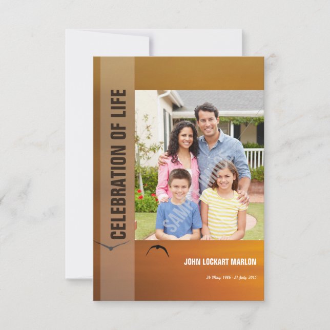 Invitation Modèle funéraire imprimable (Devant)