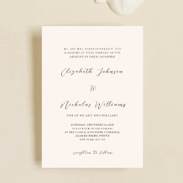 Invitation modèle numérique unique crème