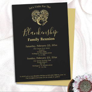 Invitation modèle pour réunion de famille arbre à