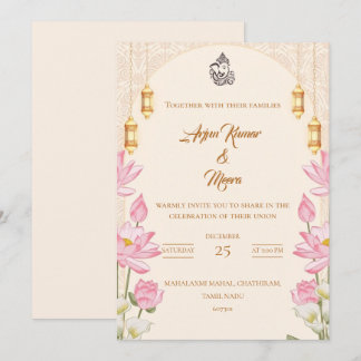 Invitation Modèles d'invitation de mariage hindou traditionne