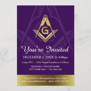 Invitation Modèles d'invitation maçonnique personnalisés Gr