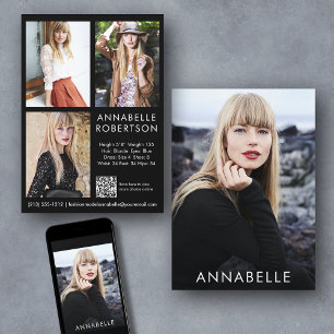 Invitation Modélisation moderne 4 modèle photo QR Code Comp C