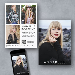 Invitation Modélisation moderne 4 Photo QR Code Modèle Comp C