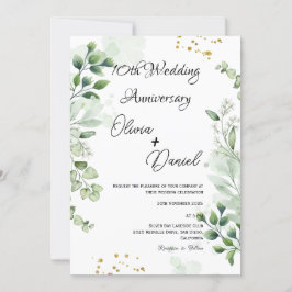 Invitation Modern Boho Greenery Wedding Anniversary 