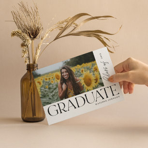Invitation Modern Bold Type Graduate Graduate Graduate Photo