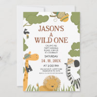 Modern Boys Safari Photo Wild Un Anniversaire