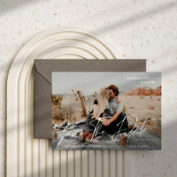 Modern Chic Photo Long Date Enregistrer la Date Bl