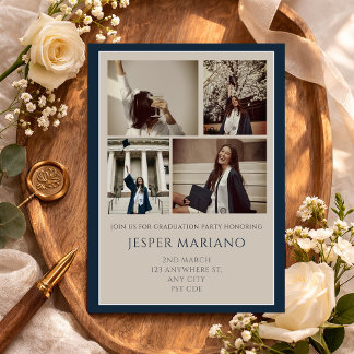 Invitation Modern Class of 2026 Photo Minimal Graduation 