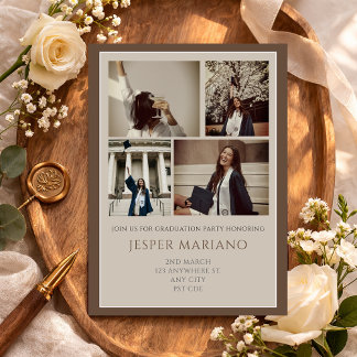 Invitation Modern Class of 2026 Photo Minimal Graduation 