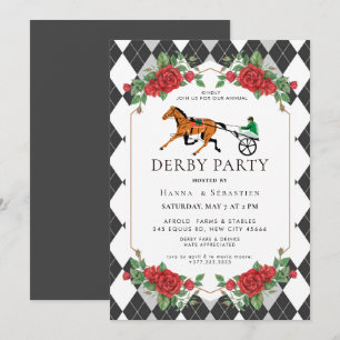 Invitation Modern Derby Party Équestre