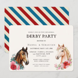 Invitation Modern Derby Party Équestre de Course de Chevaux