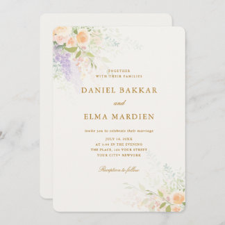Invitation Modern Elegant Boho Wildflower Wedding