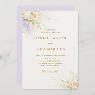Invitation Modern Elegant Boho Wildflower Wedding
