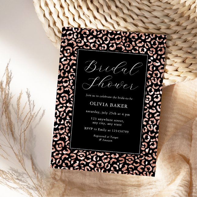 Invitation Modern Elegant Chic Rose Gold Boho Bridal Shower  (Créateur téléchargé)