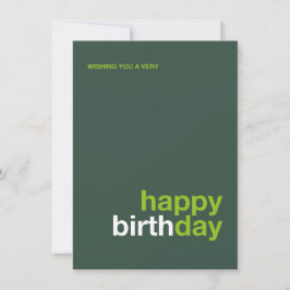 Invitation Modern Happy Birthday Card – Minimal Design