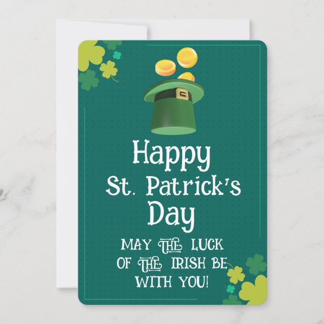 Invitation Modern Happy St. Patrick's Day Blessing (Devant)