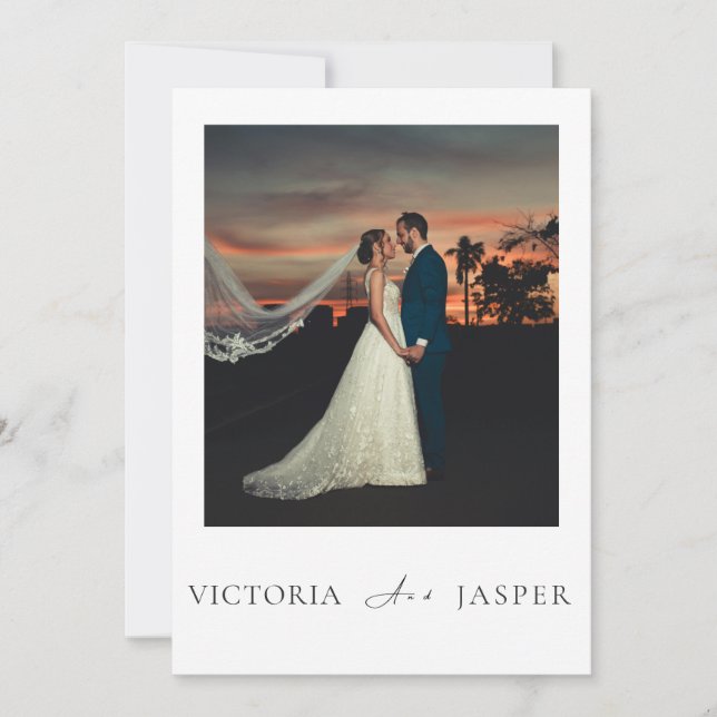 Invitation Modern Minimalist Elegant Luxury Wedding (Devant)