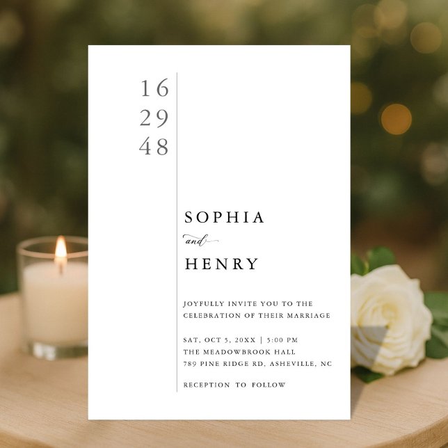 Invitation Modern Minimalist Typography Wedding (Créateur téléchargé)