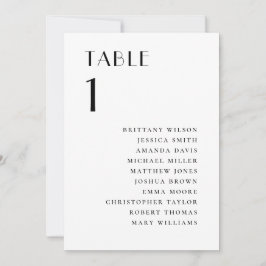 Invitation Modern Minimalist Wedding | Elegant Seating Chart