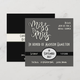 Invitation Modern Miss à Mme Fun Inspirivity Fête des mariées