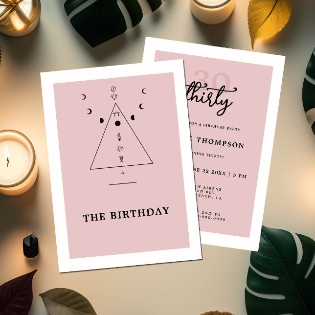 Invitation Modern Mystic Tarot Fortune 30e fête d'anniversair (Créateur téléchargé)