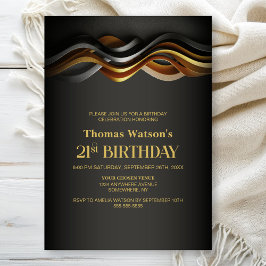 Invitation Modern Orange 21st Birthday Party