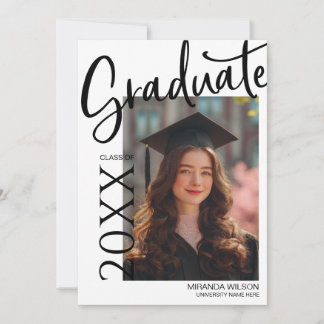 Invitation Modern Photo Graduation Party Invite Announcement