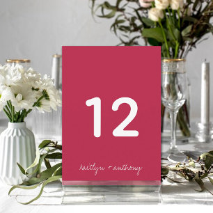 Invitation Modern Script Viva Magenta Mariage Minimaliste