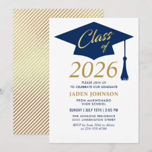 Invitation Modern Simple Class of 2025 Graduation Party