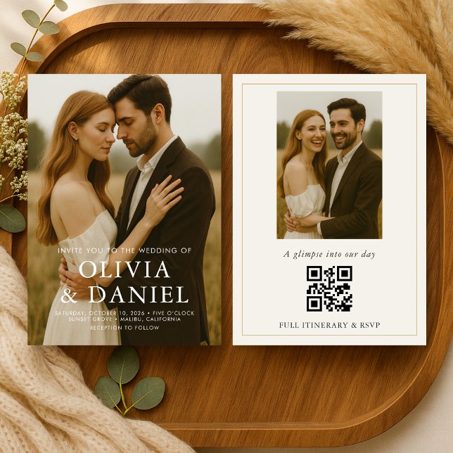 Invitation Modern Simple Photo Wedding (Créateur téléchargé)