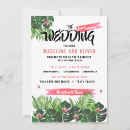 Invitation Modern Tropical Mariage Music Festival