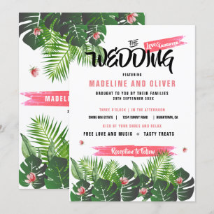 Invitation Modern Tropical Mariage Music Festival