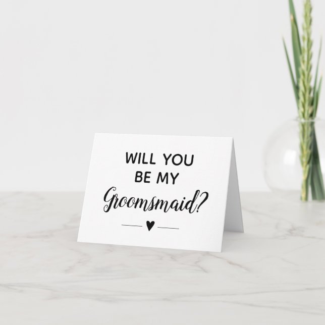 Invitation Modern Will You Be My Grosmaid Proposition Card (Devant)