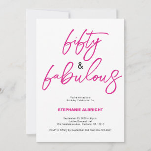 Invitation Moderne 50 ans et Fabulueuse Fête d'anniversaire 5