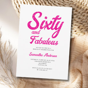 Invitation Moderne 60 ans et Incroyable Fête d'anniversaire r