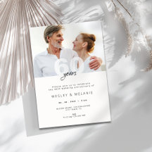 Moderne 60e anniversaire de mariage avec photo