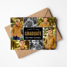 Moderne 6 Photo Collage Partie de graduation