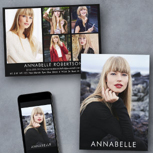 Invitation Moderne 6 Photo Modélisation Modèle de modèle Cart