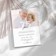 Moderne 75e anniversaire de mariage avec photo