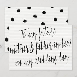 Invitation Moderne « À mes futurs beaux-parents »