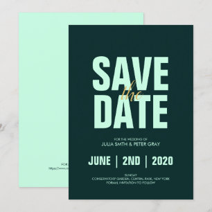 Invitation Moderne Aero Blue Poster Style Enregistrer La Date