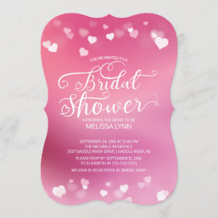 Invitation Moderne Amour Amour Coeurs Fête des mariées Invita