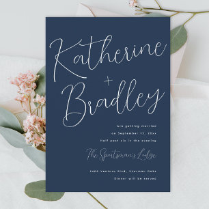 Invitation Moderne amusement couples noms couleurs personnali
