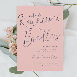 Invitation Moderne amusement couples noms couleurs personnali