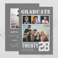 Moderne Big Bold Script tendance 5 Photo Graduatio
