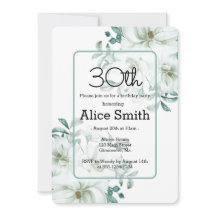 Moderne Blanc Magnolia Verdure 30e anniversaire In