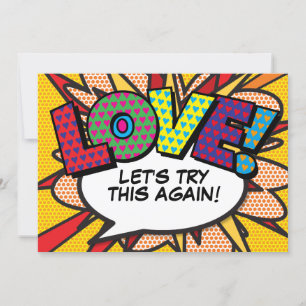 Invitation Moderne Changer la date Comic Book Fun